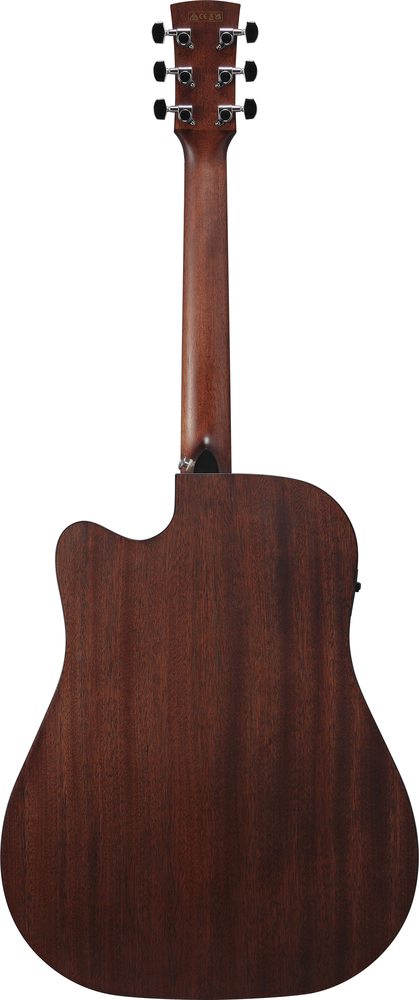 Ibanez AW247CEWKH Electro Acoustic Guitar Weathered Black Open Pore Top, Open Pore Natural Back and Sides-Buzz Music
