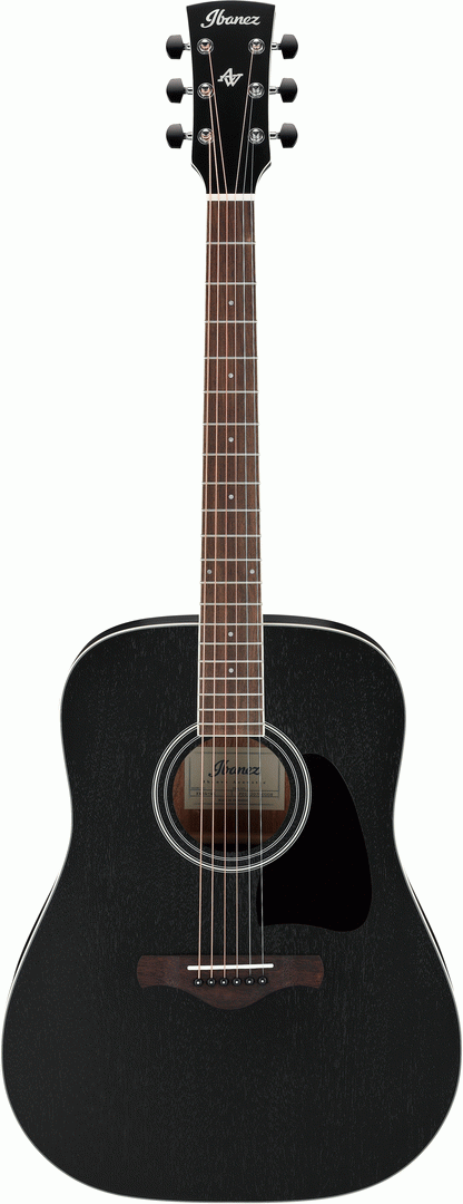 Ibanez AW84 Weathered Black Open Pore Artwood Acoustic Guitar-Buzz Music