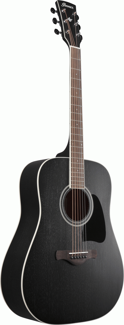 Ibanez AW84 Weathered Black Open Pore Artwood Acoustic Guitar-Buzz Music