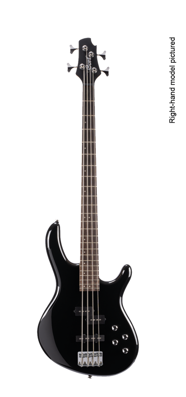 Cort ACTION Bass PLUS 4 Black Finish Bass Guitar Left-Handed-Buzz Music