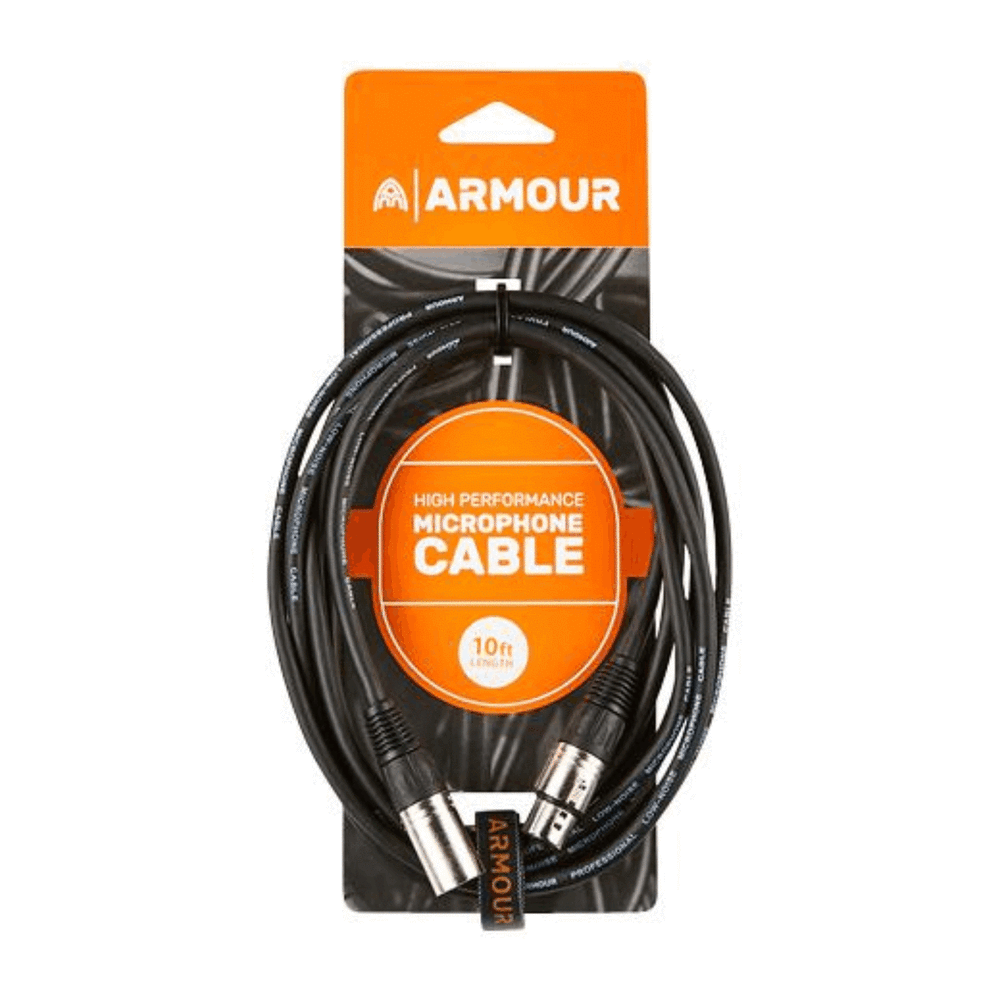 Armour 10Ft Xlr Xlr Microphone Cable Black
