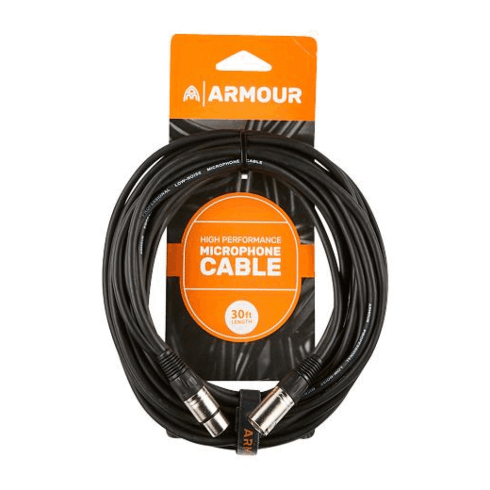 Armour 30Ft Xlr Xlr Microphone Cable Black
