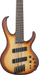Ibanez BTB705LMNNF 5 String Electric Bass Guitar Natural Browned Burst Flat-Buzz Music