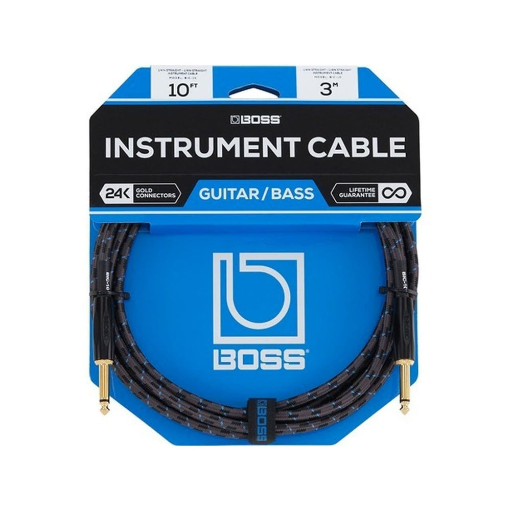 Boss Bic 10 Instrument Cable 10Ft Quarter Inch Connectors-Buzz Music