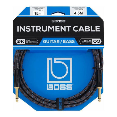 Boss Bic 15 Instrument Cable 15Ft Quarter Inch Connectors-Buzz Music