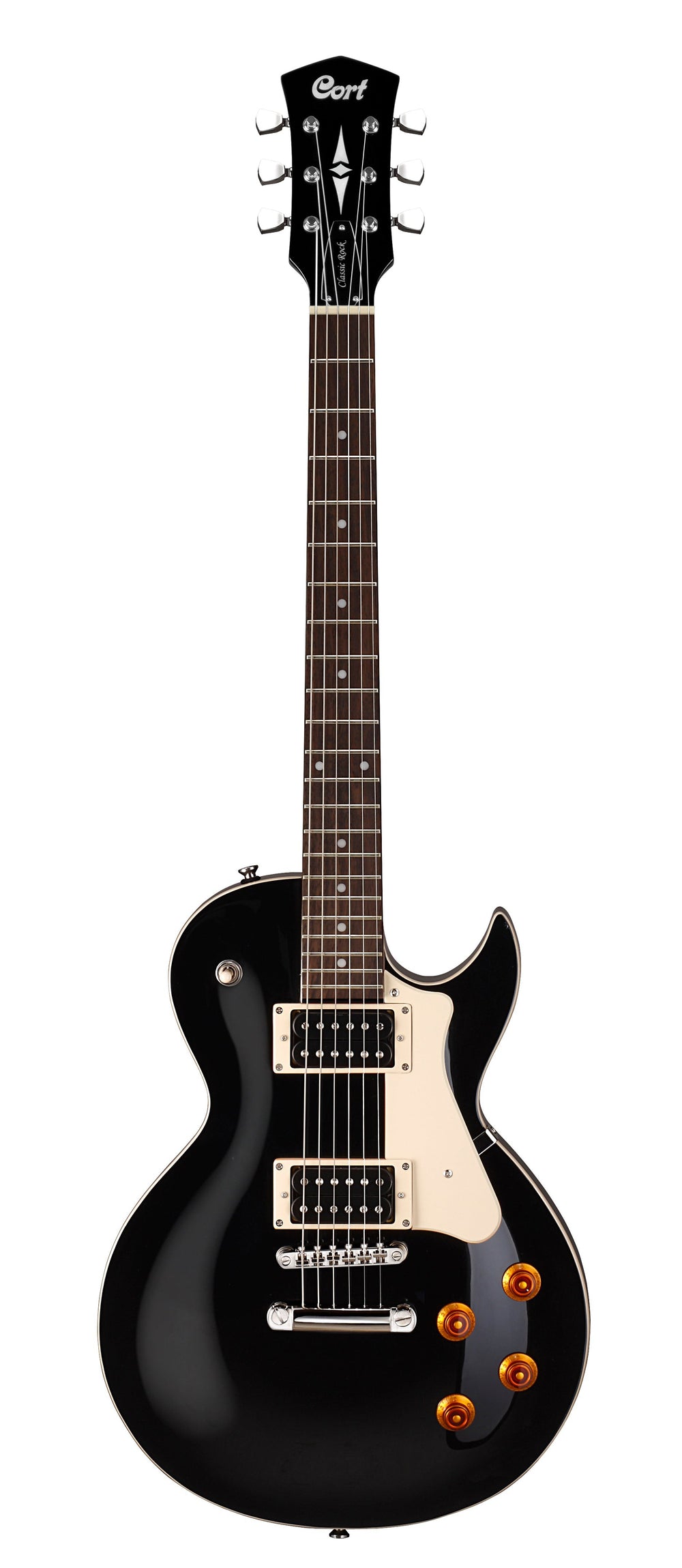 Cort CR100 BK Electric Guitar Gloss Black-Buzz Music