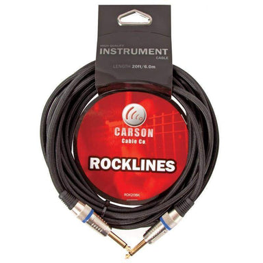Carson Guitar Cable 20Ft Braided Black-Buzz Music