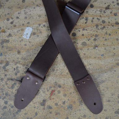 Colonial Leather Guitar Strap Soft Slide Adjustable Brown-Buzz Music