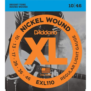 DAddario Exl110 Nickel Wound Electric Guitar Strings Regular Light 10 46-Buzz Music