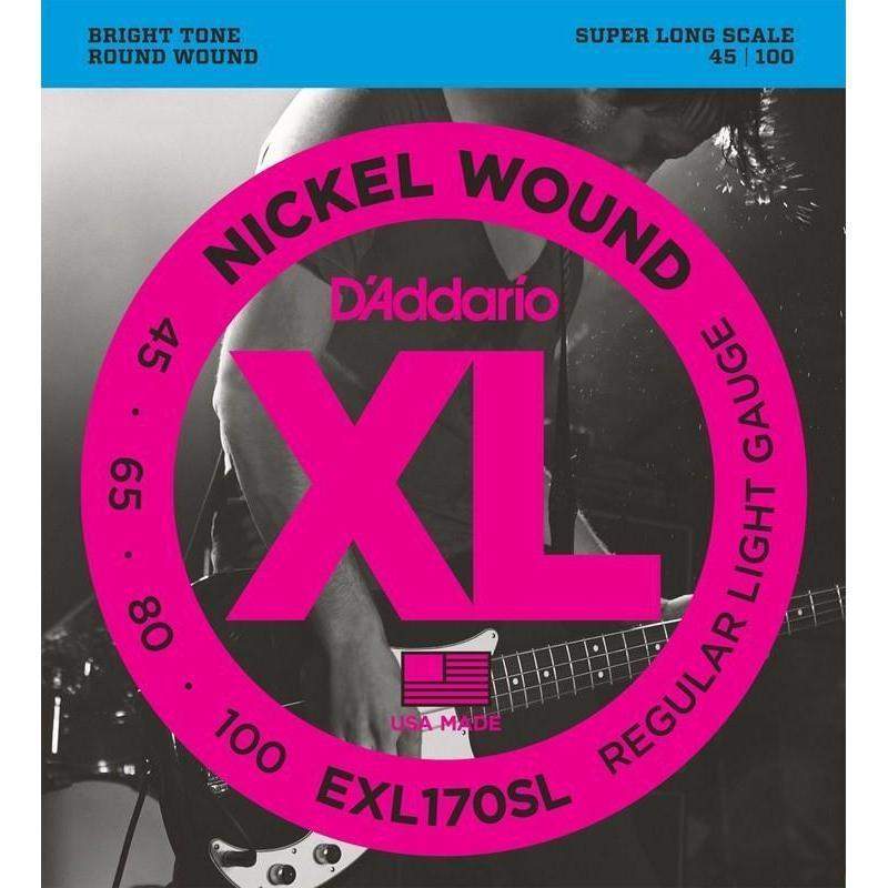 DAddario Exl170Sl Nickel Wound Bass Guitar Strings Light Super Long Scale-Buzz Music