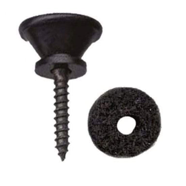 Dr Parts Guitar End Pin With Button Felt And Screw Black-Buzz Music