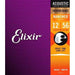 Elixir Acoustic Guitar Strings Nanoweb Phosphor Bronze Light Med 12 56-Buzz Music