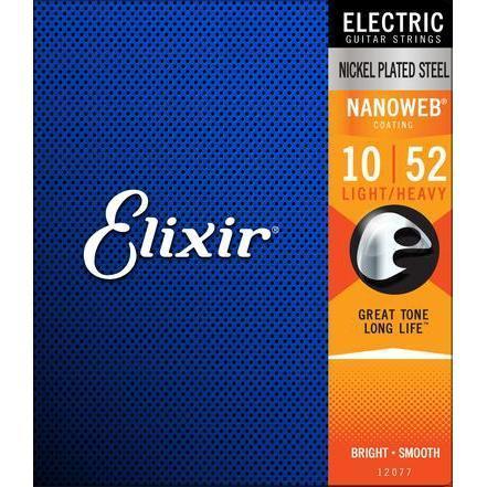 Elixir Electric Guitar Strings Nanoweb Light Heavy 10 52-Buzz Music