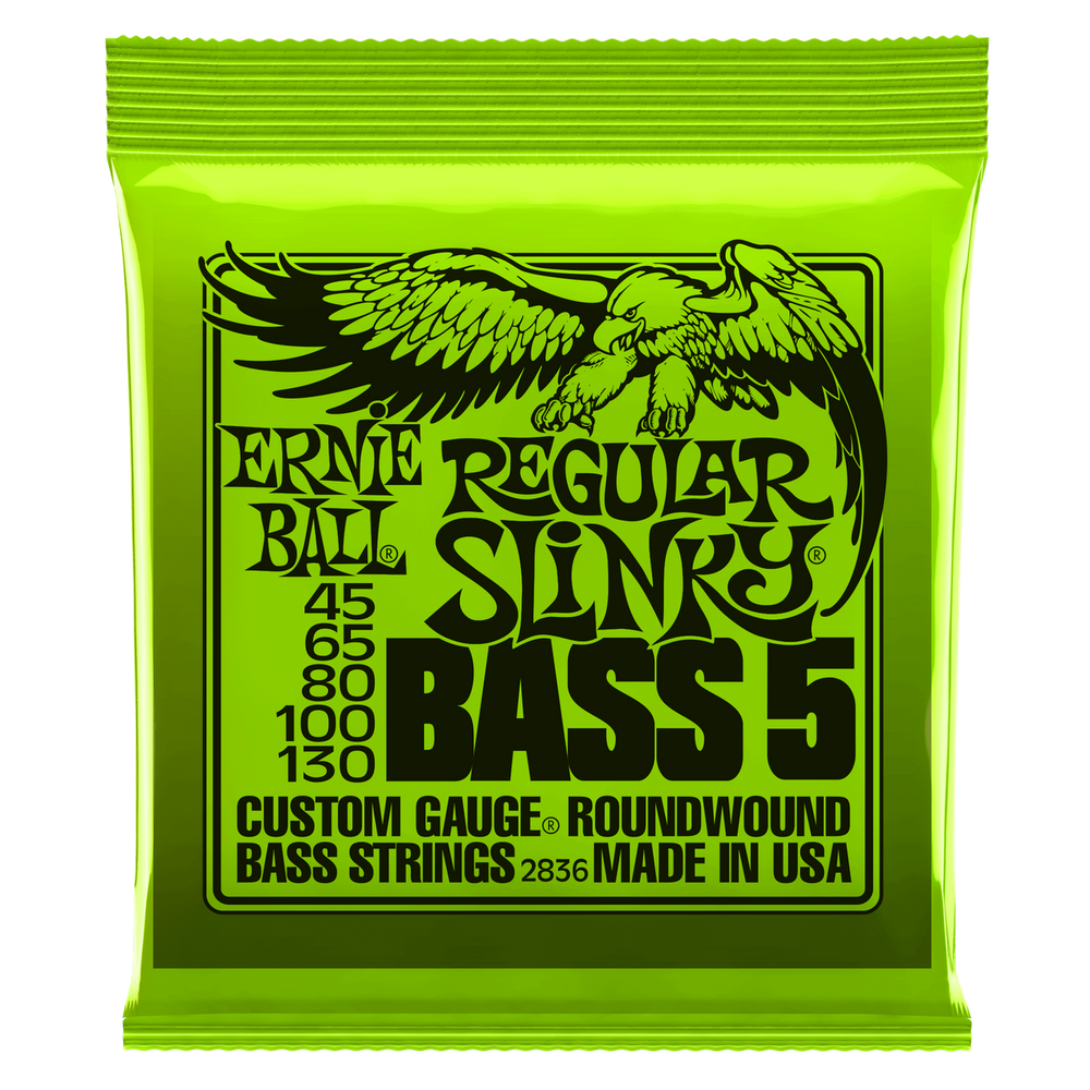 Ernie Ball Bass Guitar 5 String 45 130 Regular Slinky-Buzz Music