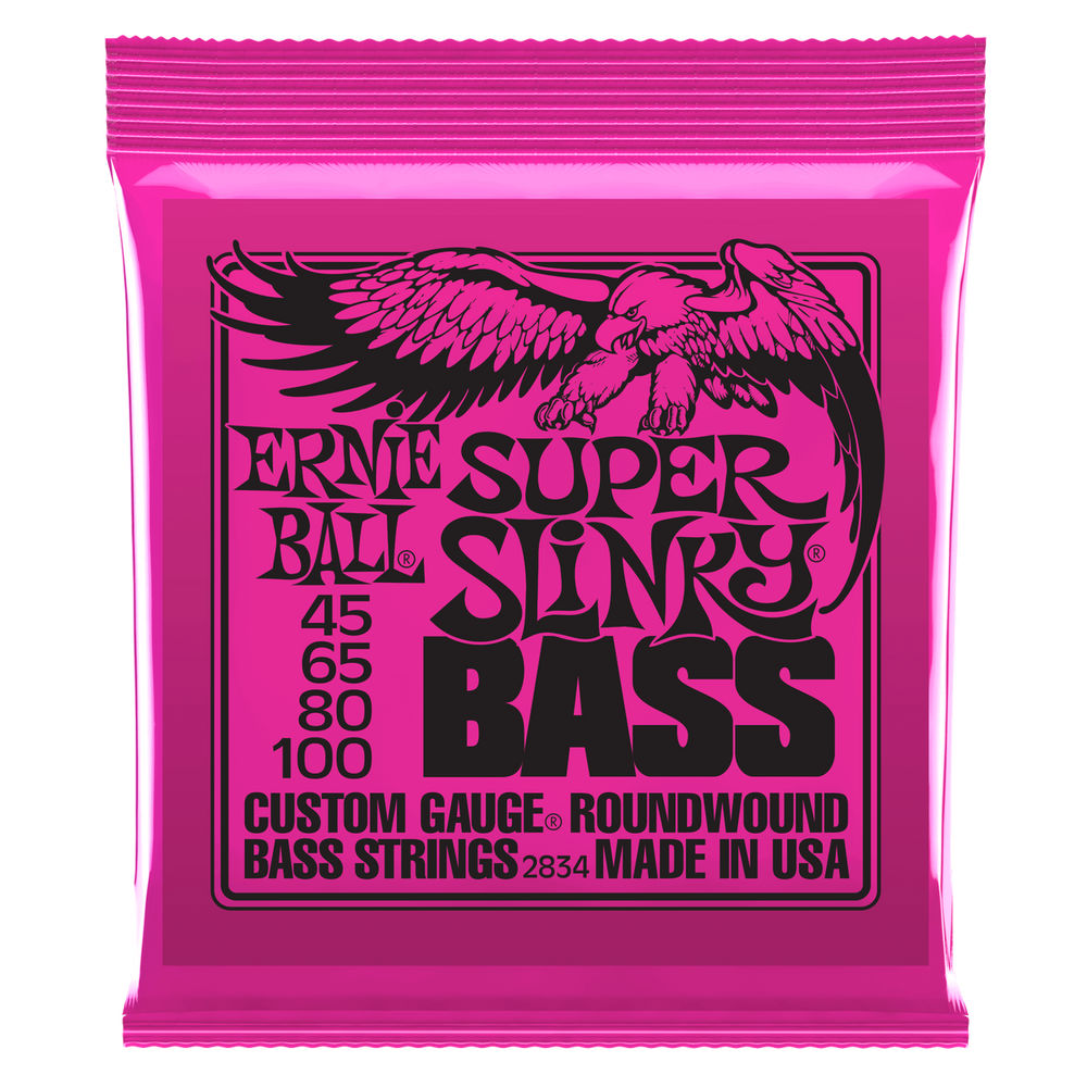 Ernie Ball Bass Guitar Strings 45 100 Super Slinky-Buzz Music