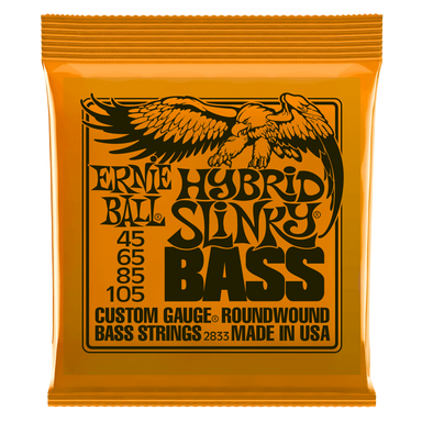 Ernie Ball Hybrid Slinky Nickel Wound Electric Bass Strings - 45-105 Gauge-Buzz Music