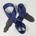 Franklin 2 Inch Blue Aviator Seat Belt Strap with Pebbled Glove Leather End Tab-Buzz Music