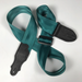 Franklin 2 Inch Teal Aviator Seat Belt Strap with Pebbled Glove Leather End Tab-Buzz Music