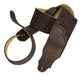 Franklin Embossed 2.5 Inch Chocolate Suede with Pebbled Chocolate Glove Leather End-Buzz Music