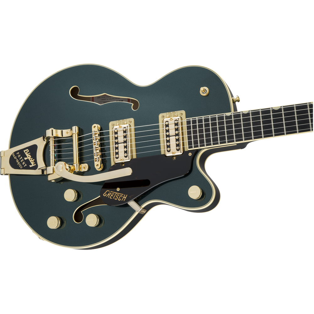 Gretsch G6659Tg Players Edition Broadkaster Jr. Center Block Single Cut With String Thru Bigsby And Gold Hardware Usa Full Tron Pickups Ebony Fingerboard Cadillac Green-Buzz Music