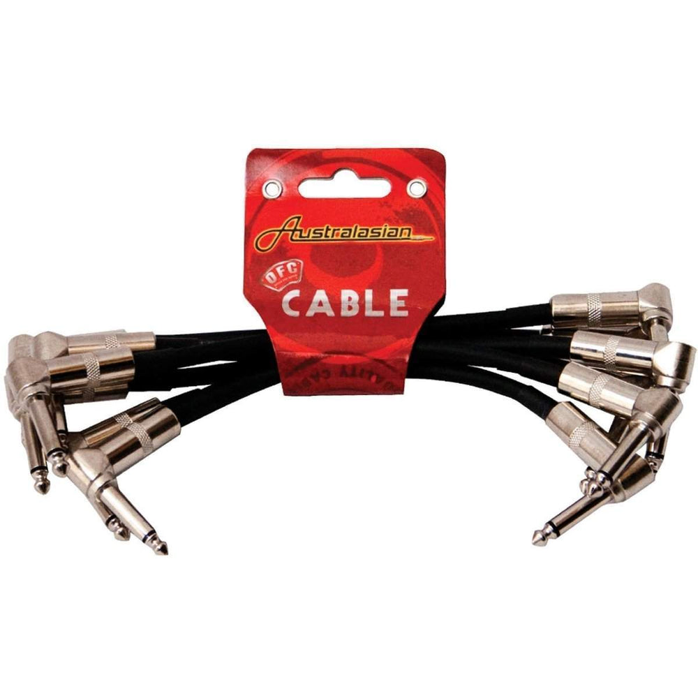 Guitar Patch Cables Right Angle 6 Pack 6 Inch-Buzz Music