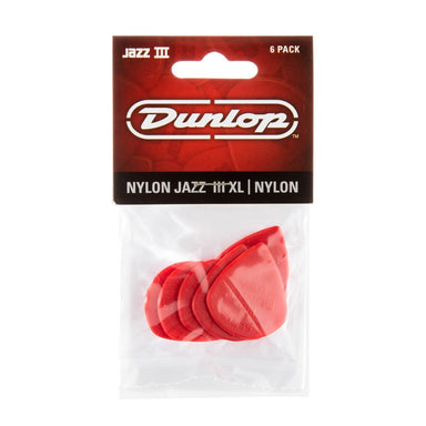 Jim Dunlop Jazz Iii Xl Gtr Pick Player Pack Red Nylon 6 Pack-Buzz Music