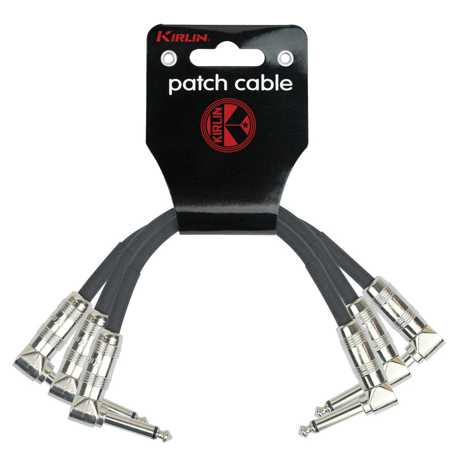 Kirlin KIP3243-1 Patch Cable 1ft RA- RA 3 Pack-Buzz Music