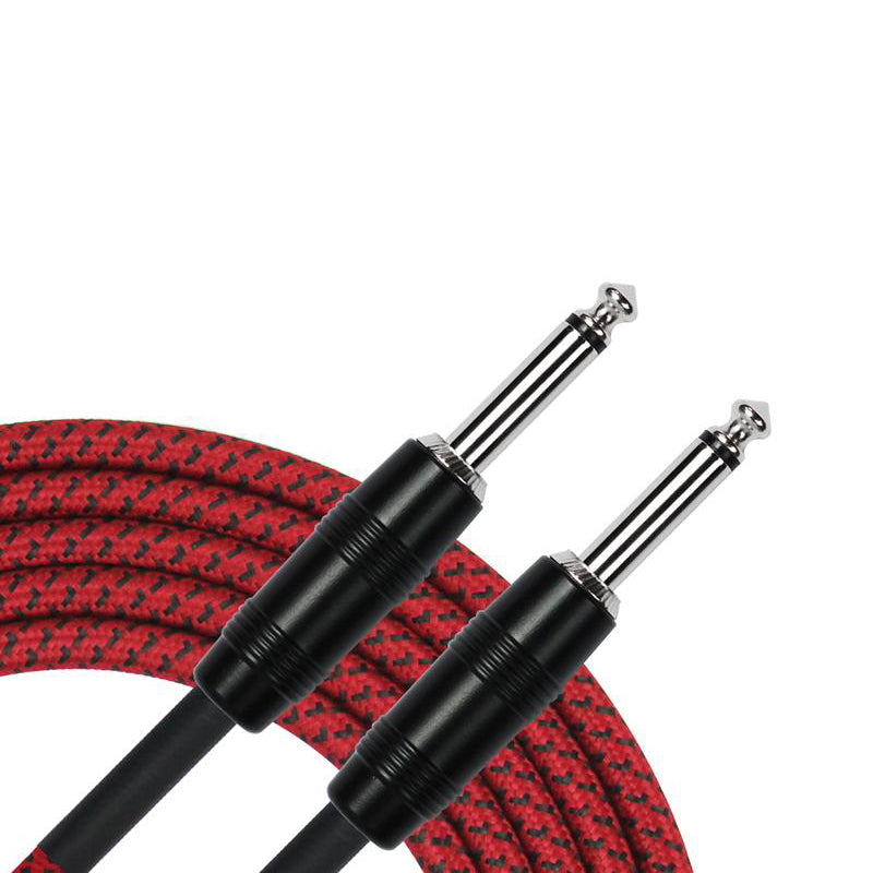 Kirlin IWC201RD 10ft Red Entry Woven Instrument Cable-Buzz Music