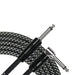 Kirlin IWC202BK 10ft Black Entry Woven Instrument Cable RA - Straight-Buzz Music