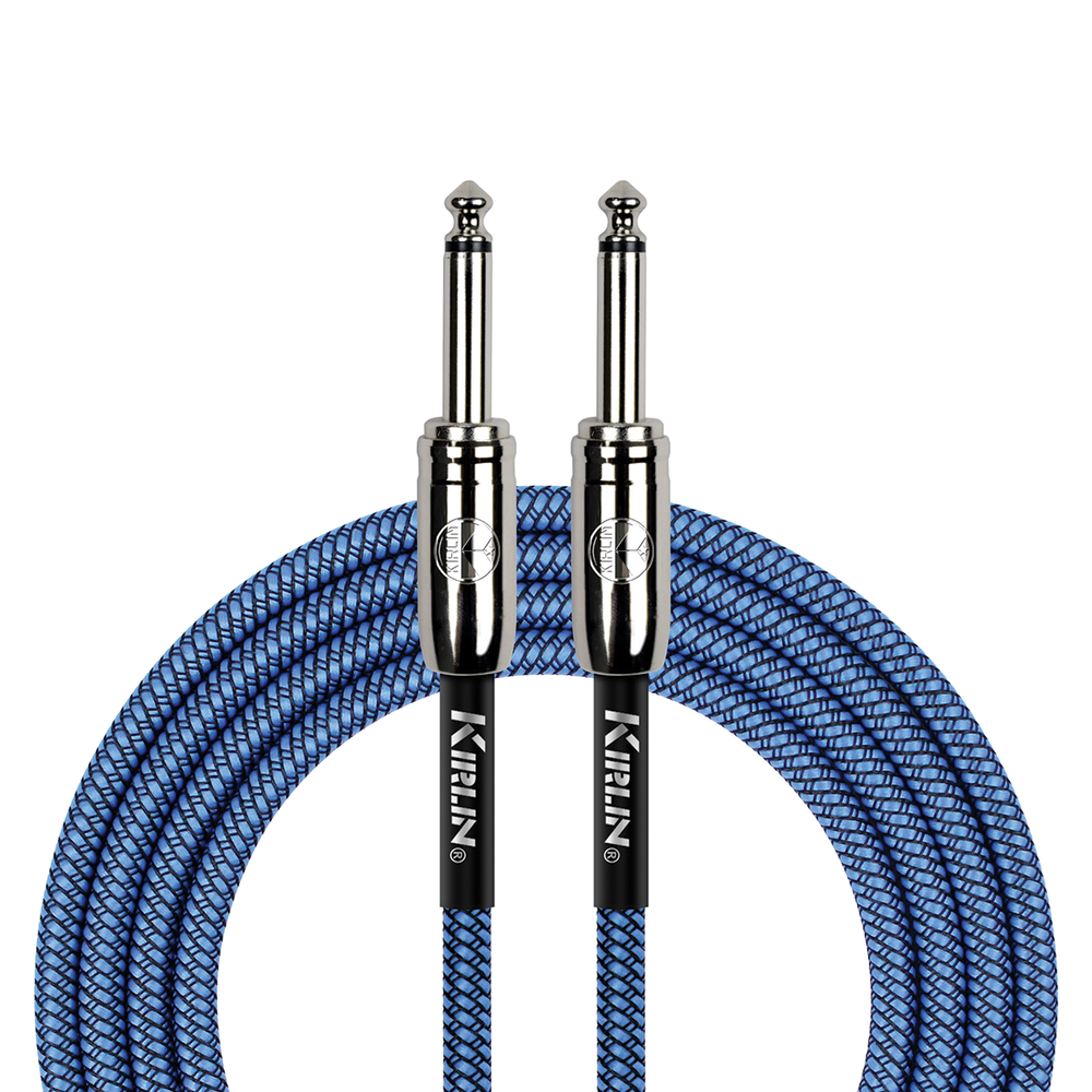 Kirlin IWC201BL 10ft Blue Entry Woven Instrument Cable-Buzz Music