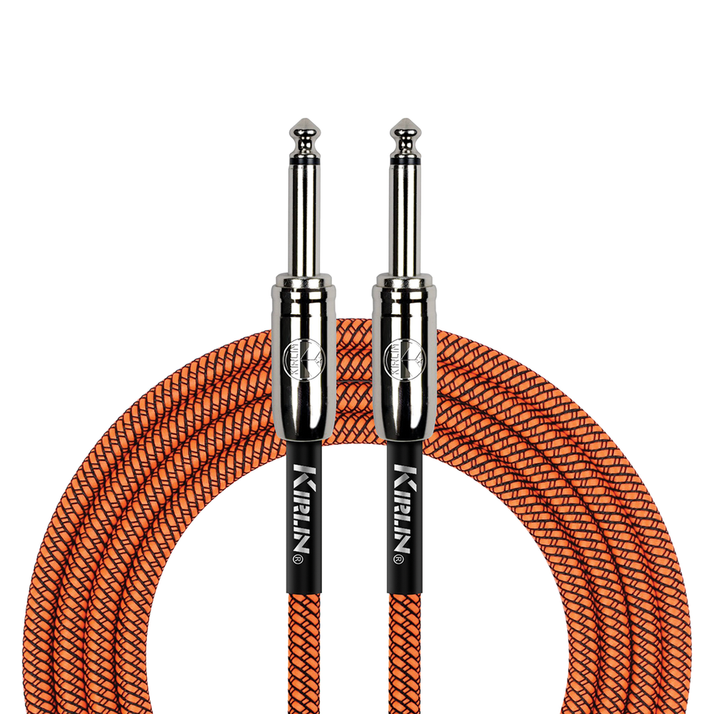 Kirlin IWC201OR 10ft Orange Entry Woven Instrument Cable-Buzz Music