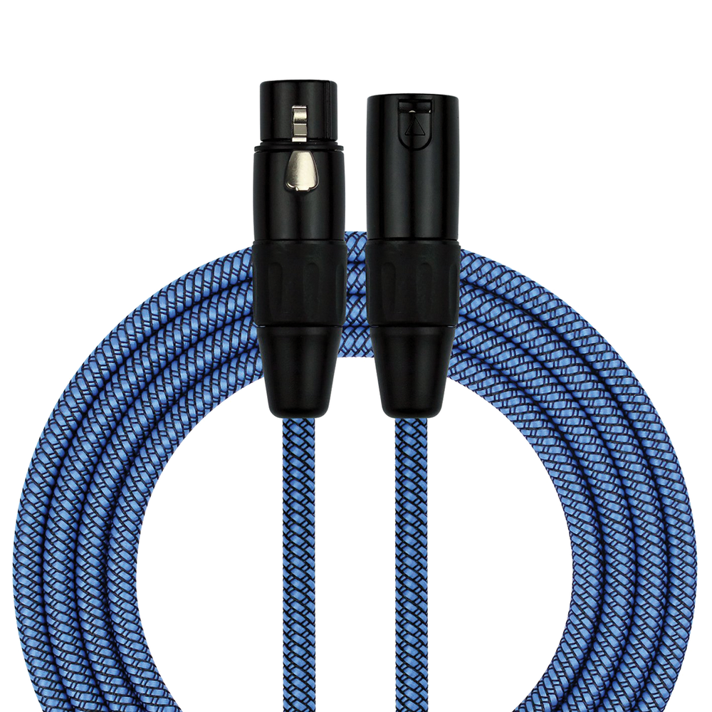 Kirlin Entry Woven Blue 20ft XLR - XLR Cable-Buzz Music