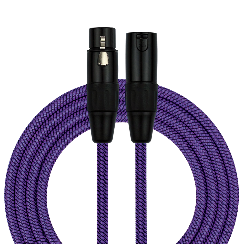 Kirlin Entry Woven Purple 20ft XLR - XLR Cable-Buzz Music