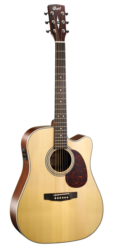 Cort MR600F NS Acoustic Electric Cutaway Guitar Satin Natural-Buzz Music