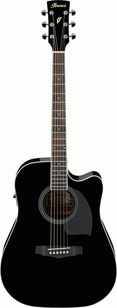 Ibanez PF15ECE BK Acoustic Guitar-Buzz Music