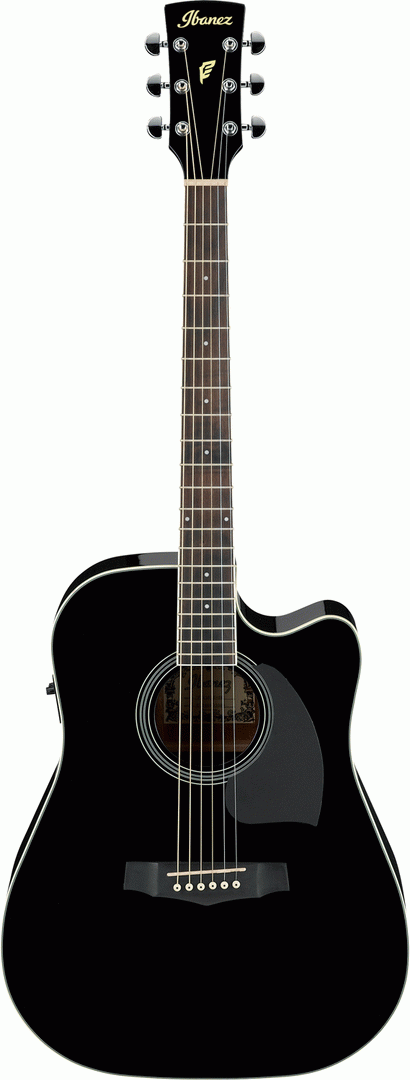 Ibanez PF15ECE BK Acoustic Guitar-Buzz Music