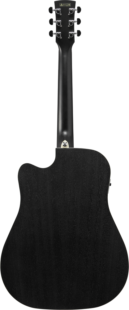 Ibanez PF16MWCEWK Electro Acoustic Guitar Weathered Black Open Pore-Buzz Music