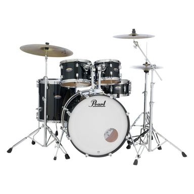 Pearl Decade Maple 22Inch Fusion Plus Kit With HHardware and Cymbals - Black Ice-Buzz Music