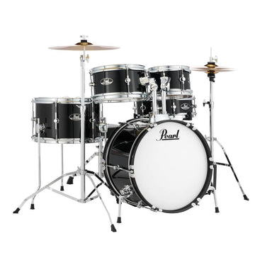 Pearl Roadshow Junior 5 Piece Drum Kit With Hardware & Cymbals Jet Black-Buzz Music