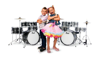Pearl Roadshow Junior 5 Piece Drum Kit With Hardware & Cymbals Pink Metallic-Buzz Music