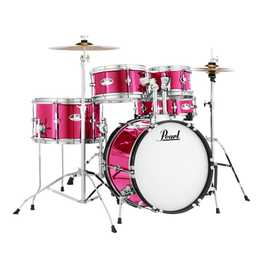 Pearl Roadshow Junior 5 Piece Drum Kit With Hardware & Cymbals Pink Metallic-Buzz Music