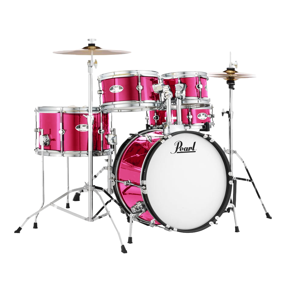 Pearl Roadshow Junior Pack With Hardware, Stool & Cymbals - Pink Metallic-Buzz Music