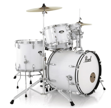Pearl Roadshow Junior Pack With Hardware, Stool & Cymbals - Pure White-Buzz Music