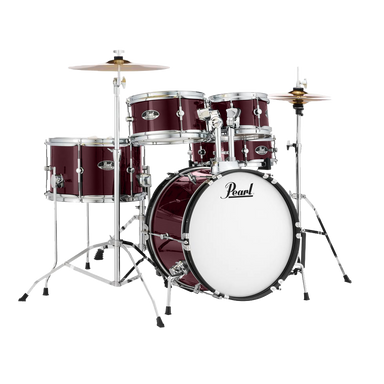 Pearl Roadshow Junior 5 Piece Drum Kit With Hardware & Cymbals Red Wine-Buzz Music