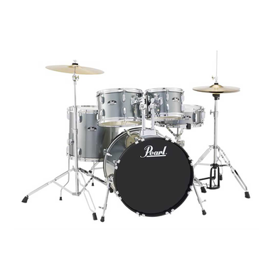 Pearl Roadshow X 5 Piece Pack 22 Inch Fusion Plus Drum Set Charcoal Metallic With Zildjian Cymbals-Buzz Music