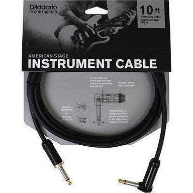 Planet Waves American Stage Instrument Cable Right Angle 10 Feet-Buzz Music