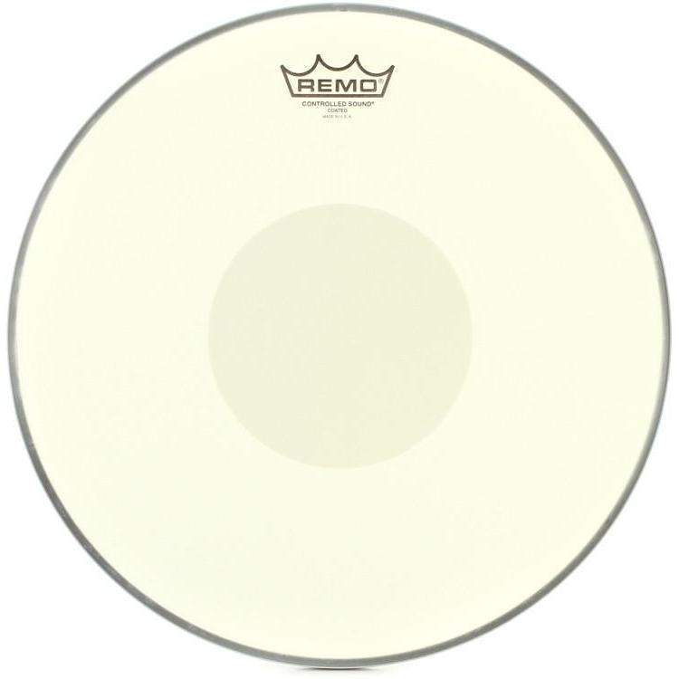 Remo Controlled Sound 14 Inch Drum Head Coated Batter White Dot Bottom-Buzz Music