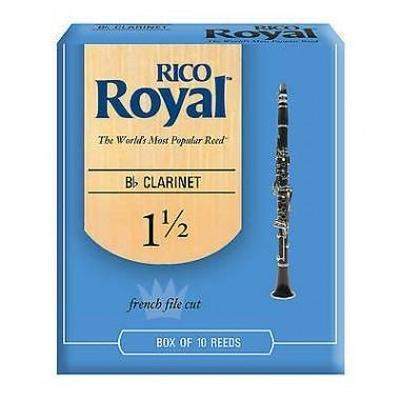 Rico Royal Bb Clarinet Reeds Strength 1.5 10 Pack-Buzz Music