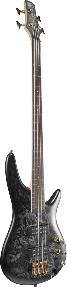 Ibanez SR300EDXBZM 4 String Electric Bass Guitar Black Ice Frozen Matte-Buzz Music