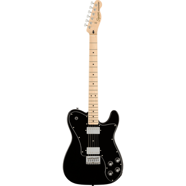 Squier Affinity Series Telecaster Deluxe Maple Fingerboard Black Pickguard Black-Buzz Music